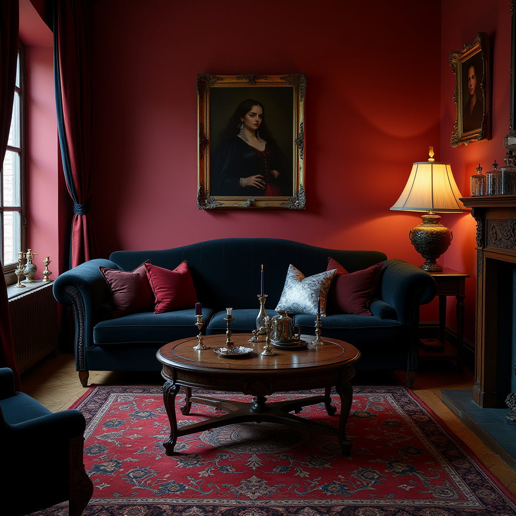 Cozy Gothic Living Room 17