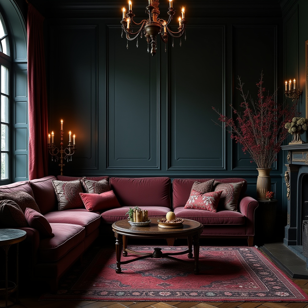 Cozy Gothic Living Room 21