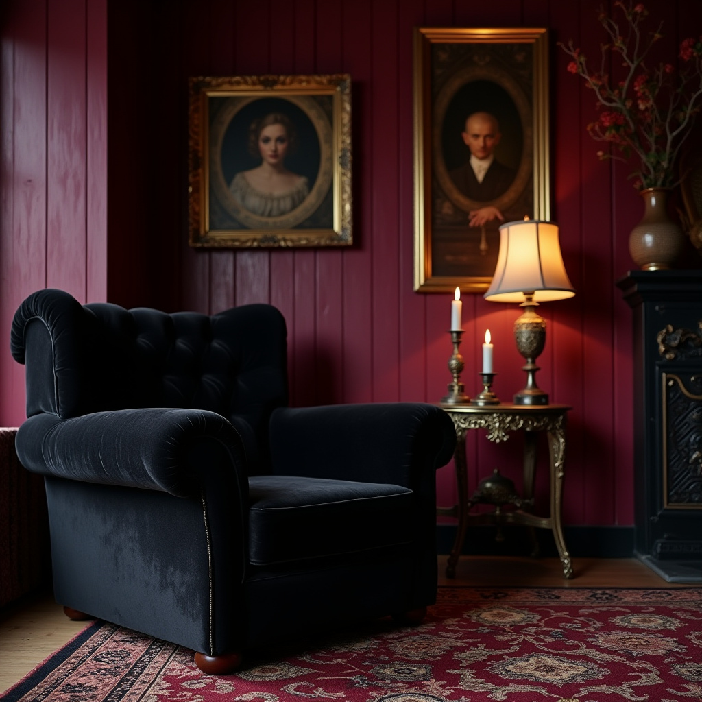 Cozy Gothic Living Room 22