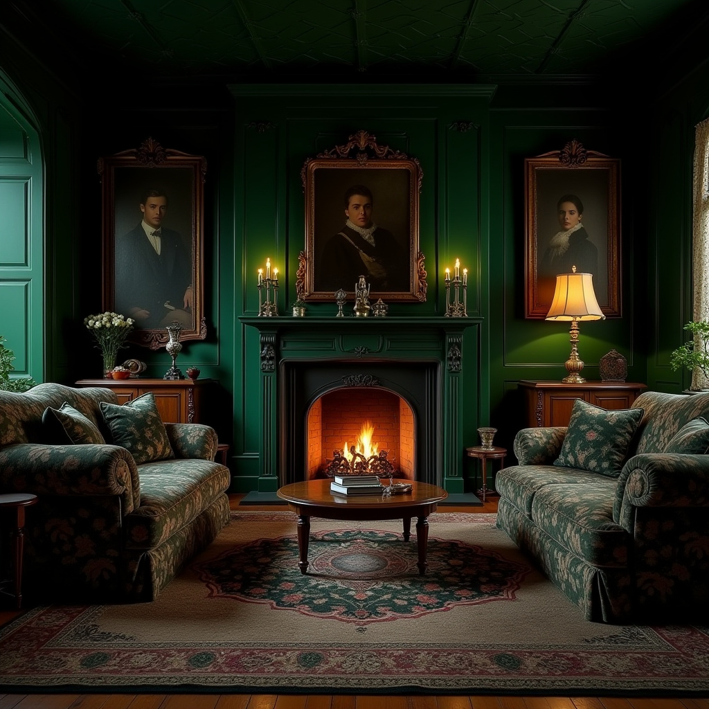 Cozy Gothic Living Room 26