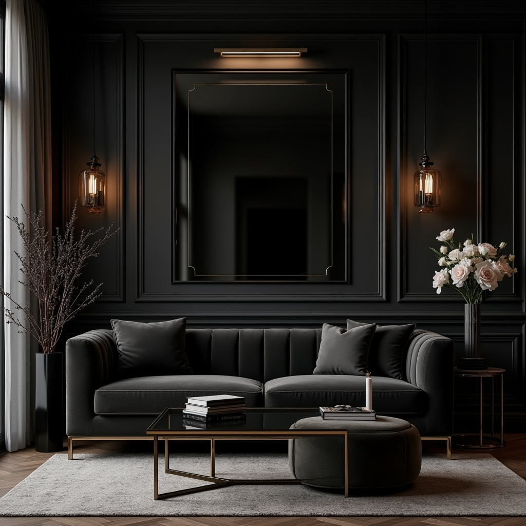 Dark Aesthetic Living Room Ideas 19