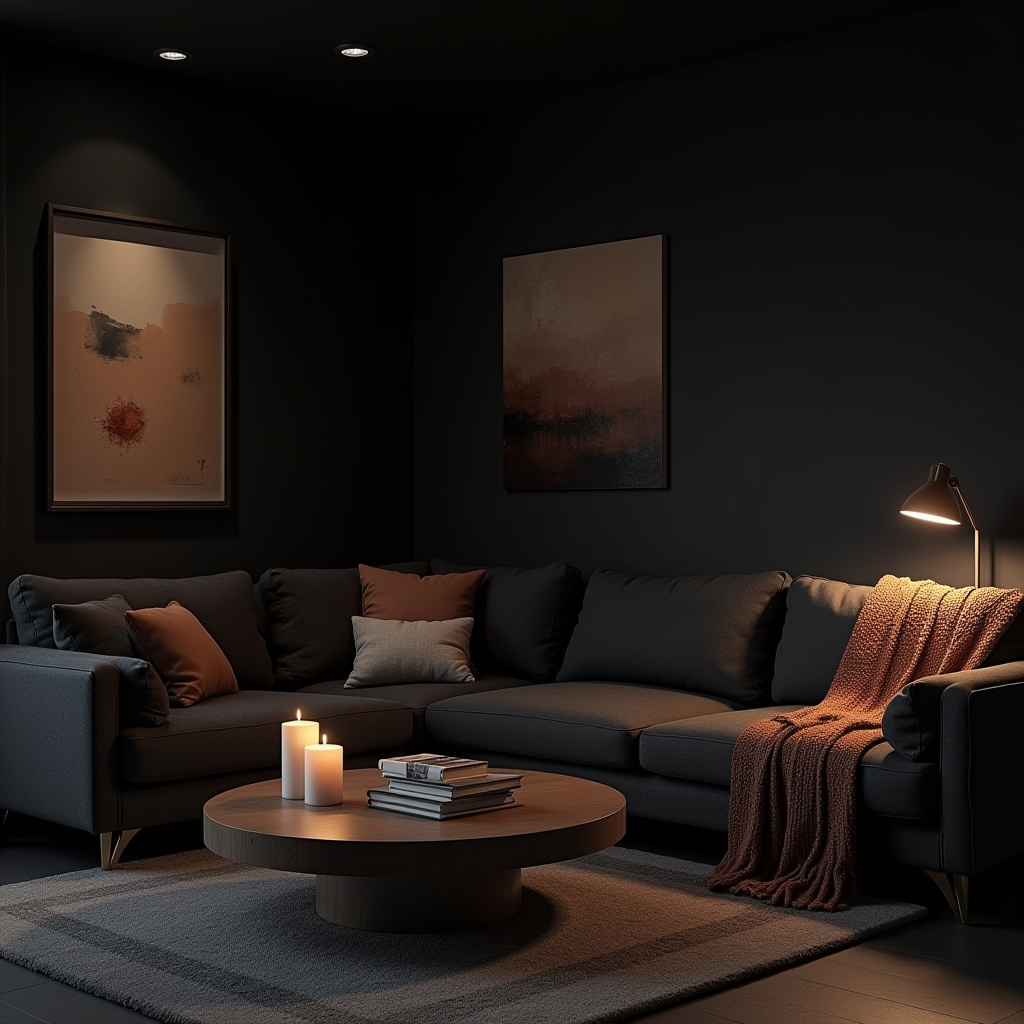 Dark Aesthetic Living Room Ideas 21