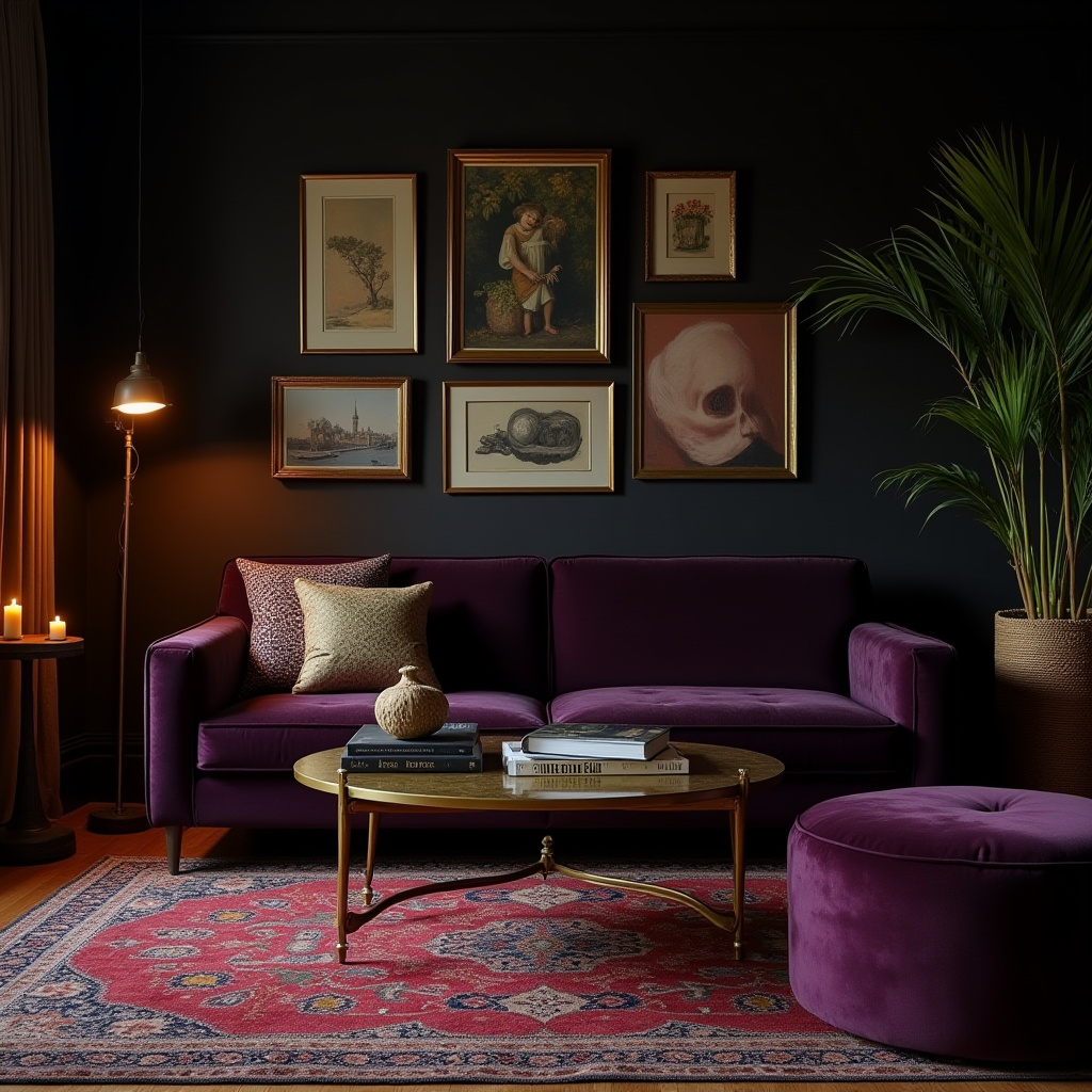 Dark Aesthetic Living Room Ideas 23