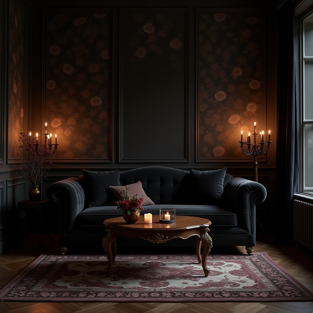 Dark Aesthetic Living Room Ideas 29