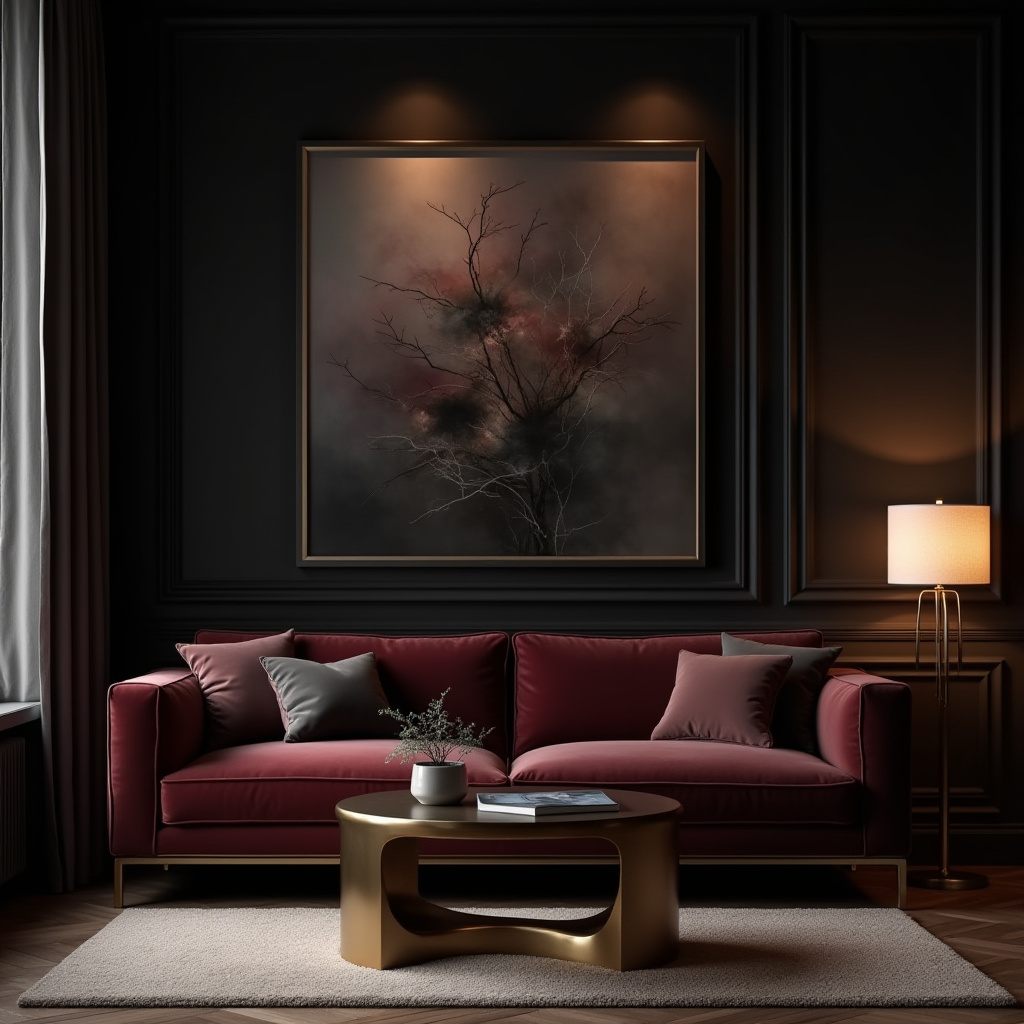 Dark Aesthetic Living Room Ideas 30