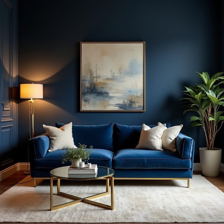 Dark Blue Living Room 1