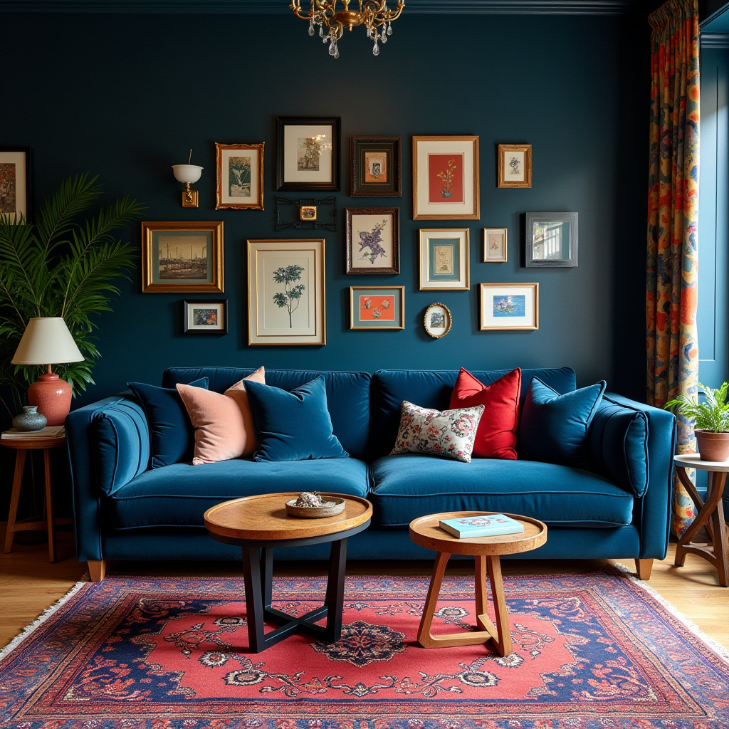 Dark Blue Living Room 10