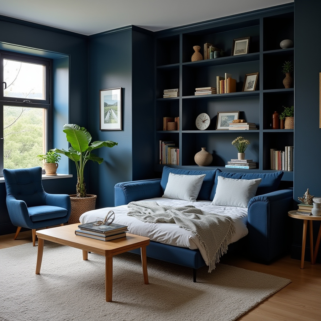 Dark Blue Living Room 11