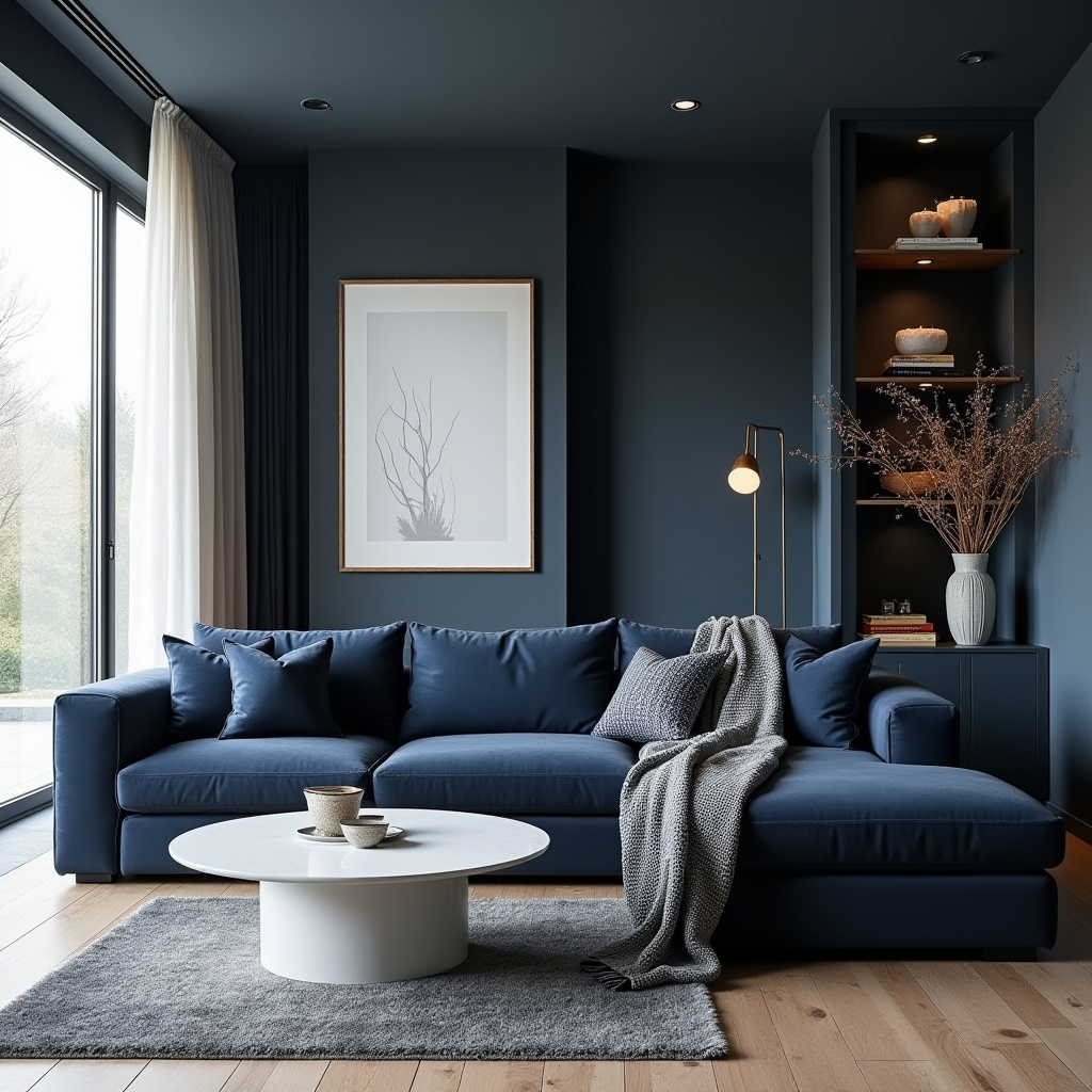 Dark Blue Living Room 2