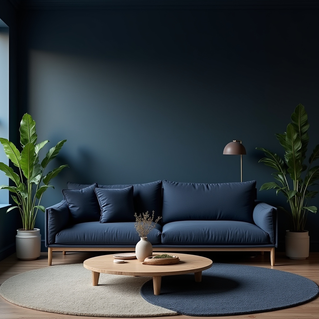 Dark Blue Living Room 20