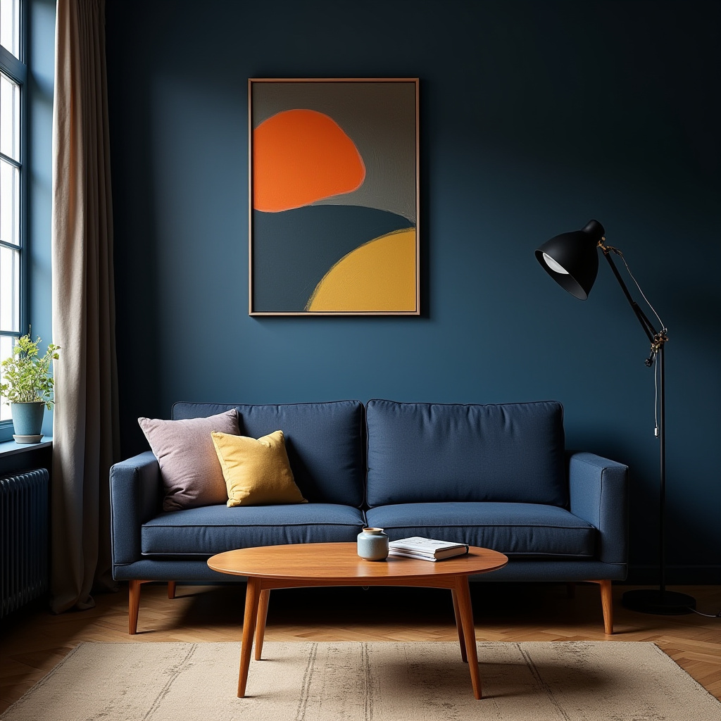 Dark Blue Living Room 4