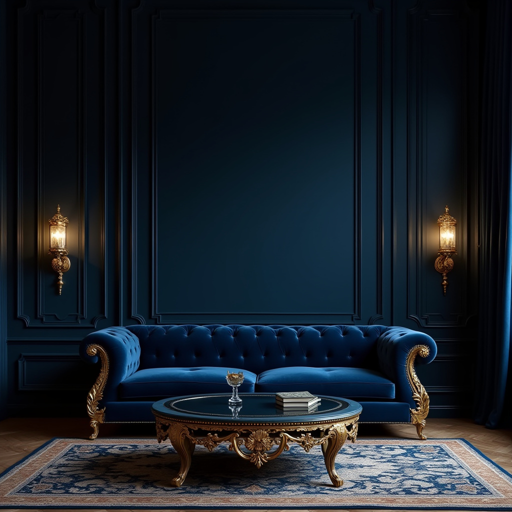 Dark Blue Living Room 6
