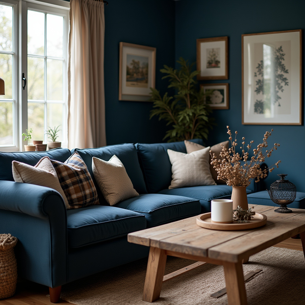 Dark Blue Living Room 7