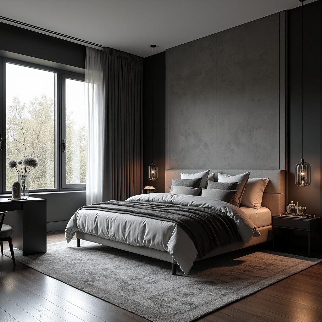 Dark Grey Bedroom Ideas 24