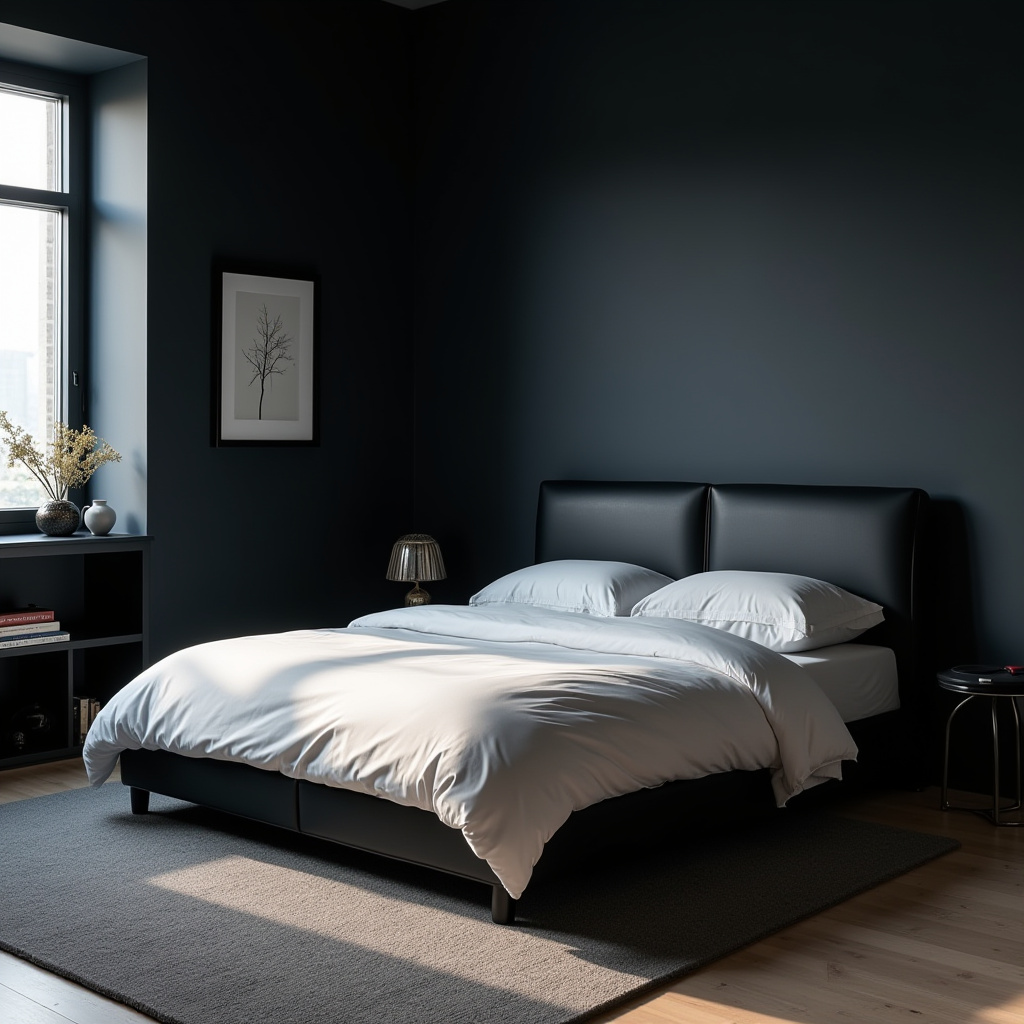 Dark Minimalist Bedroom 15