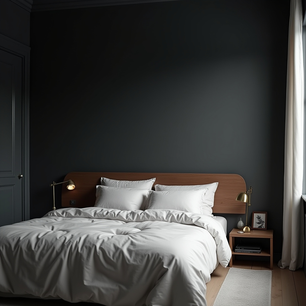 Dark Minimalist Bedroom 18