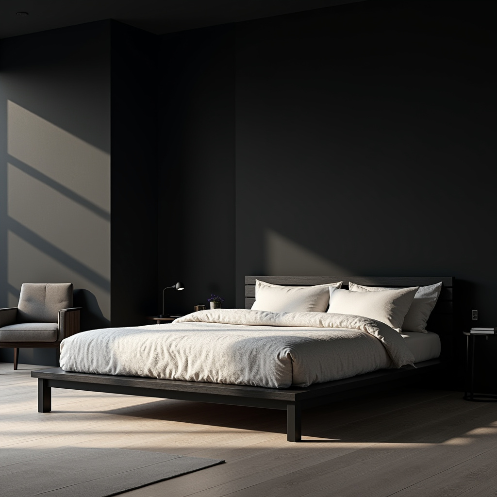 Dark Minimalist Bedroom 22