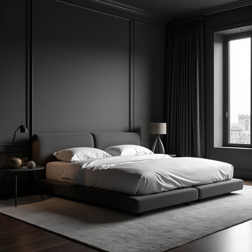 Dark Minimalist Bedroom 24