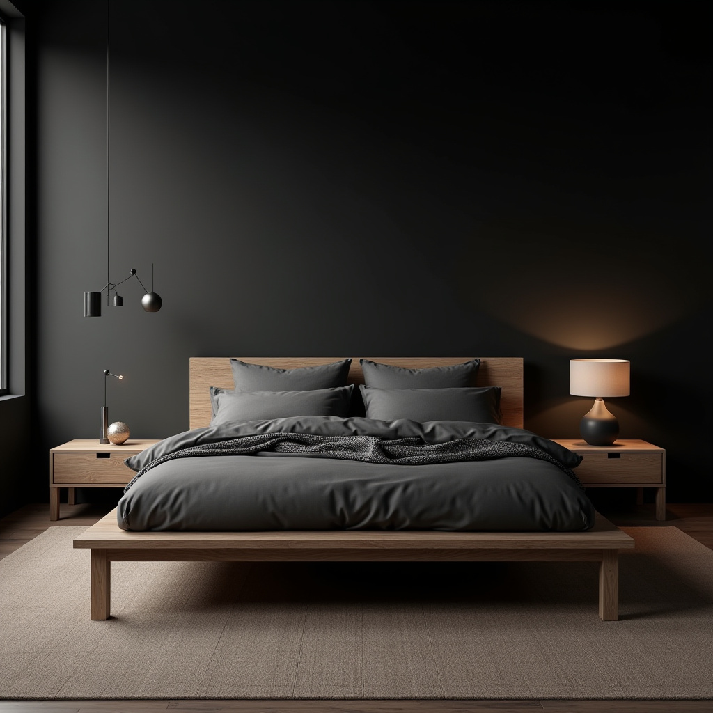 Dark Minimalist Bedroom 28