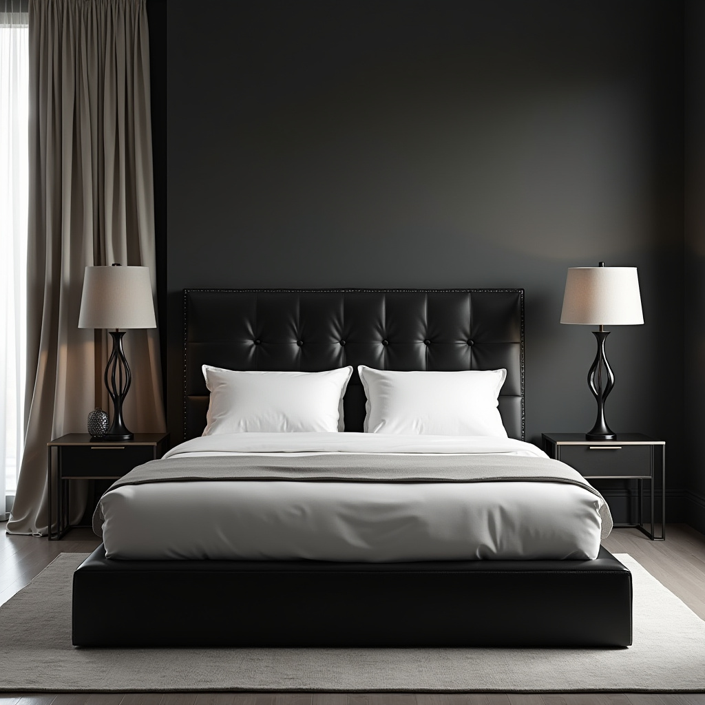 Dark Minimalist Bedroom 3