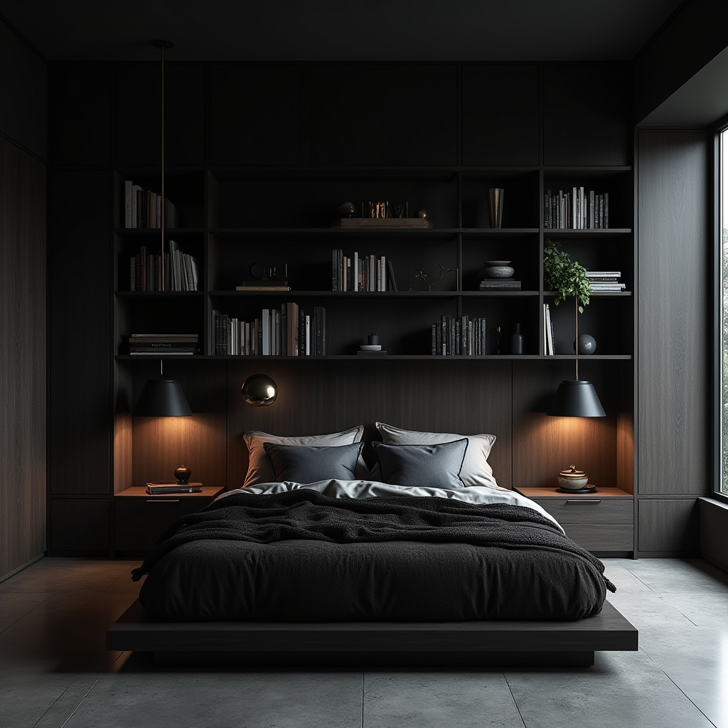Dark Minimalist Bedroom 4