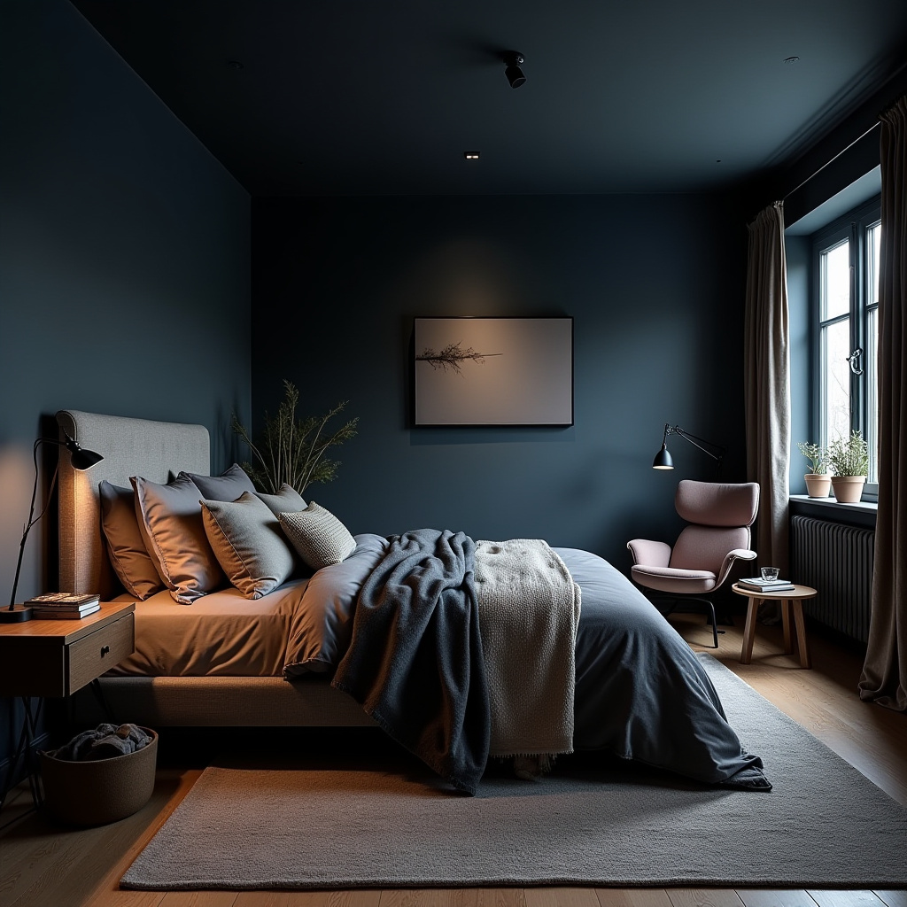 Dark Moody Bedroom 10
