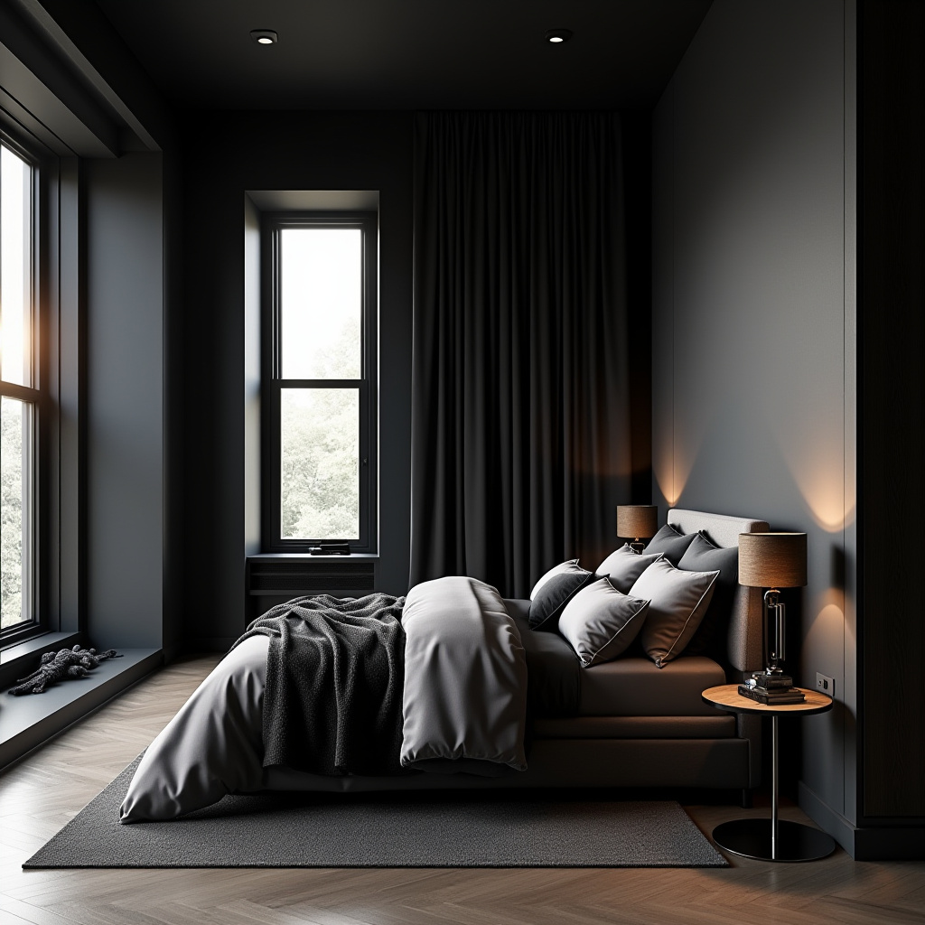 Dark Moody Bedroom 11