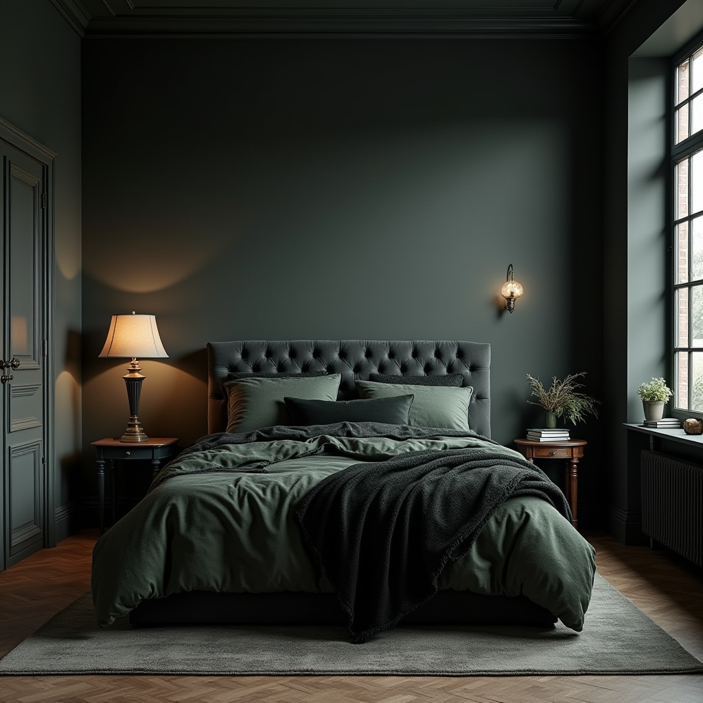 Dark Moody Bedroom 13