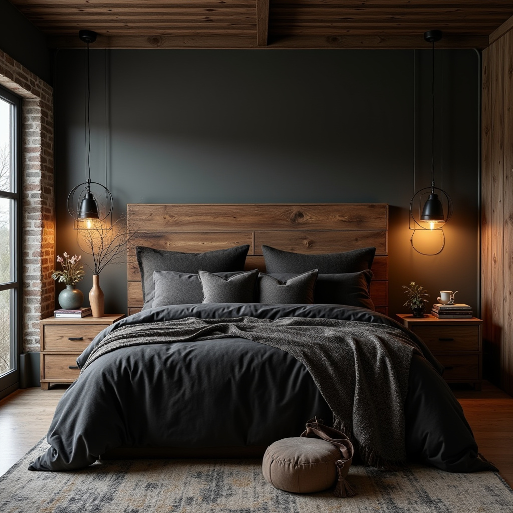 Dark Rustic Bedroom 13