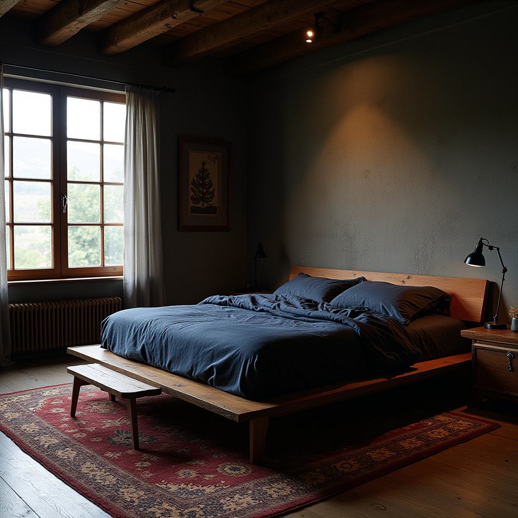 Dark Rustic Bedroom 15