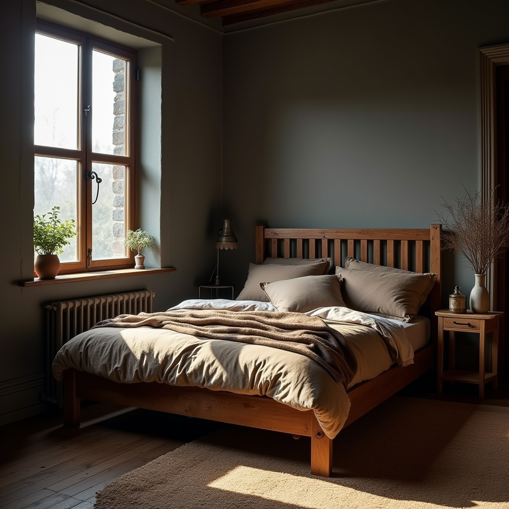 Dark Rustic Bedroom 18