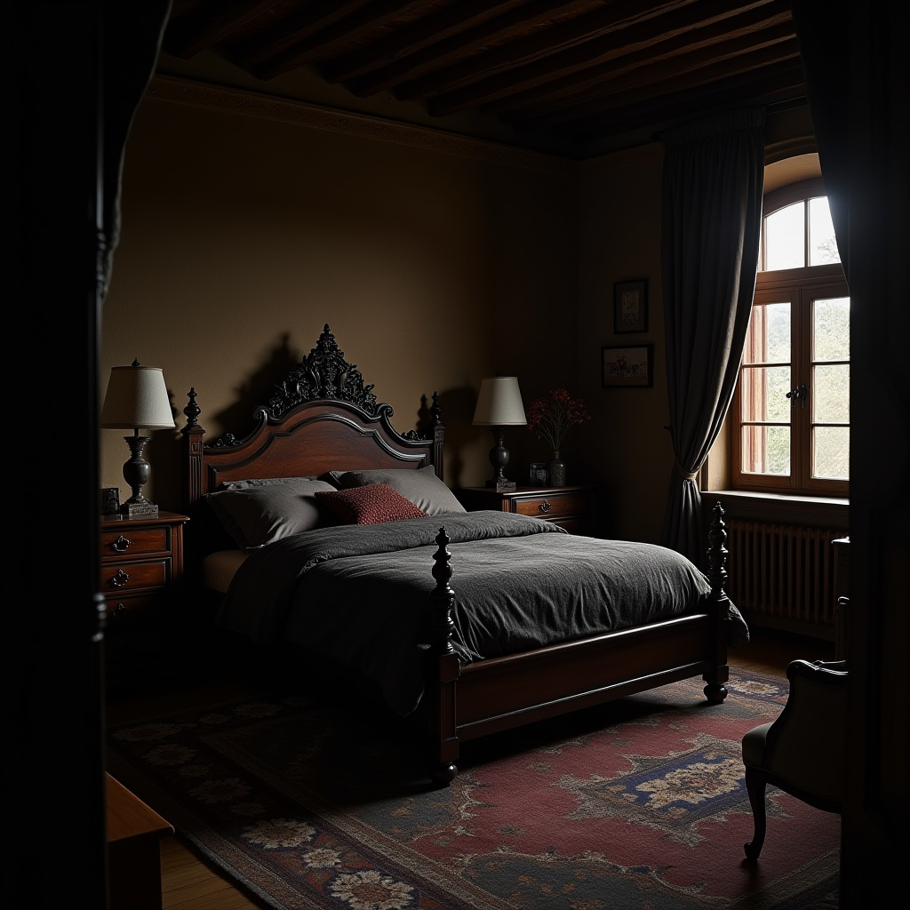 Dark Rustic Bedroom 20