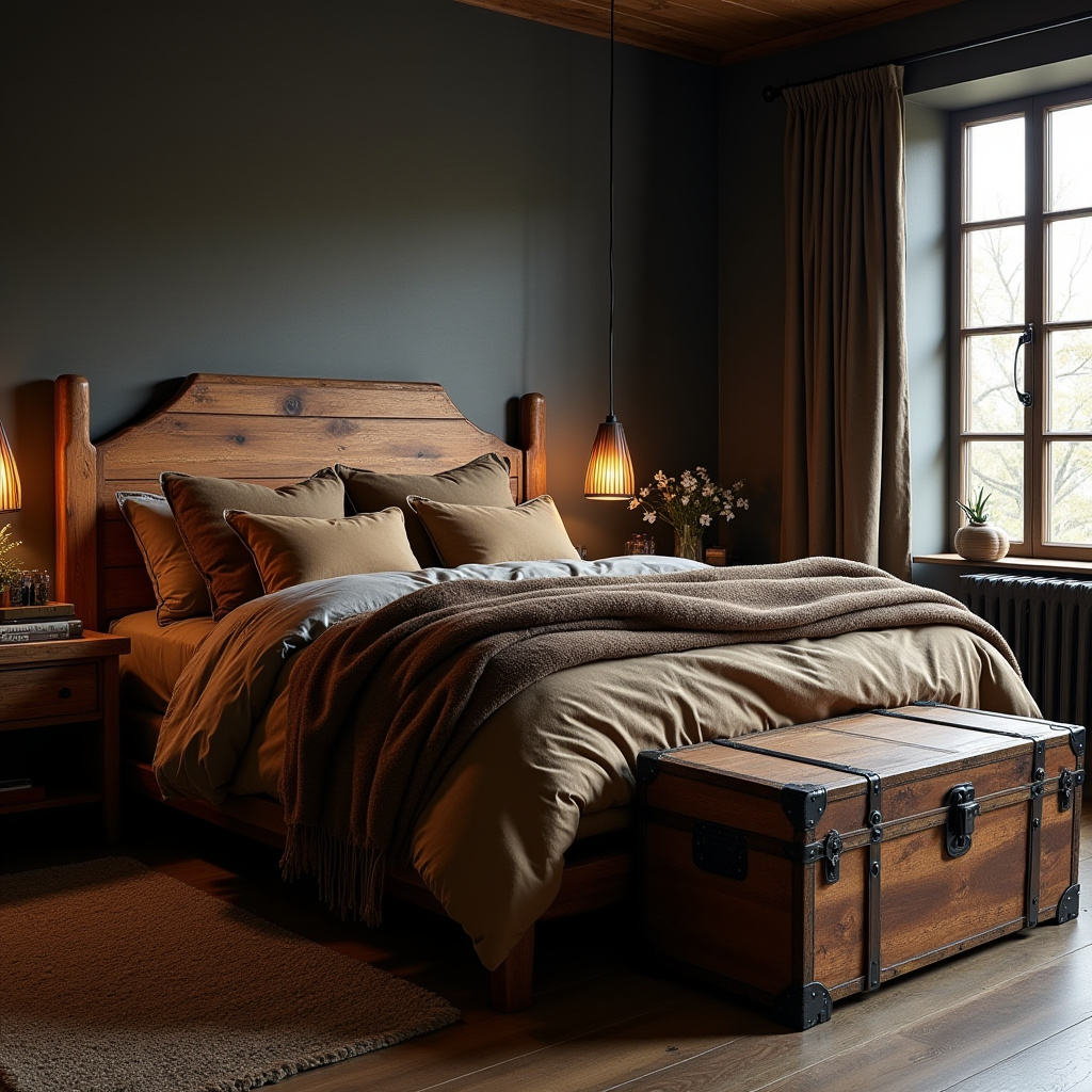 Dark Rustic Bedroom 22