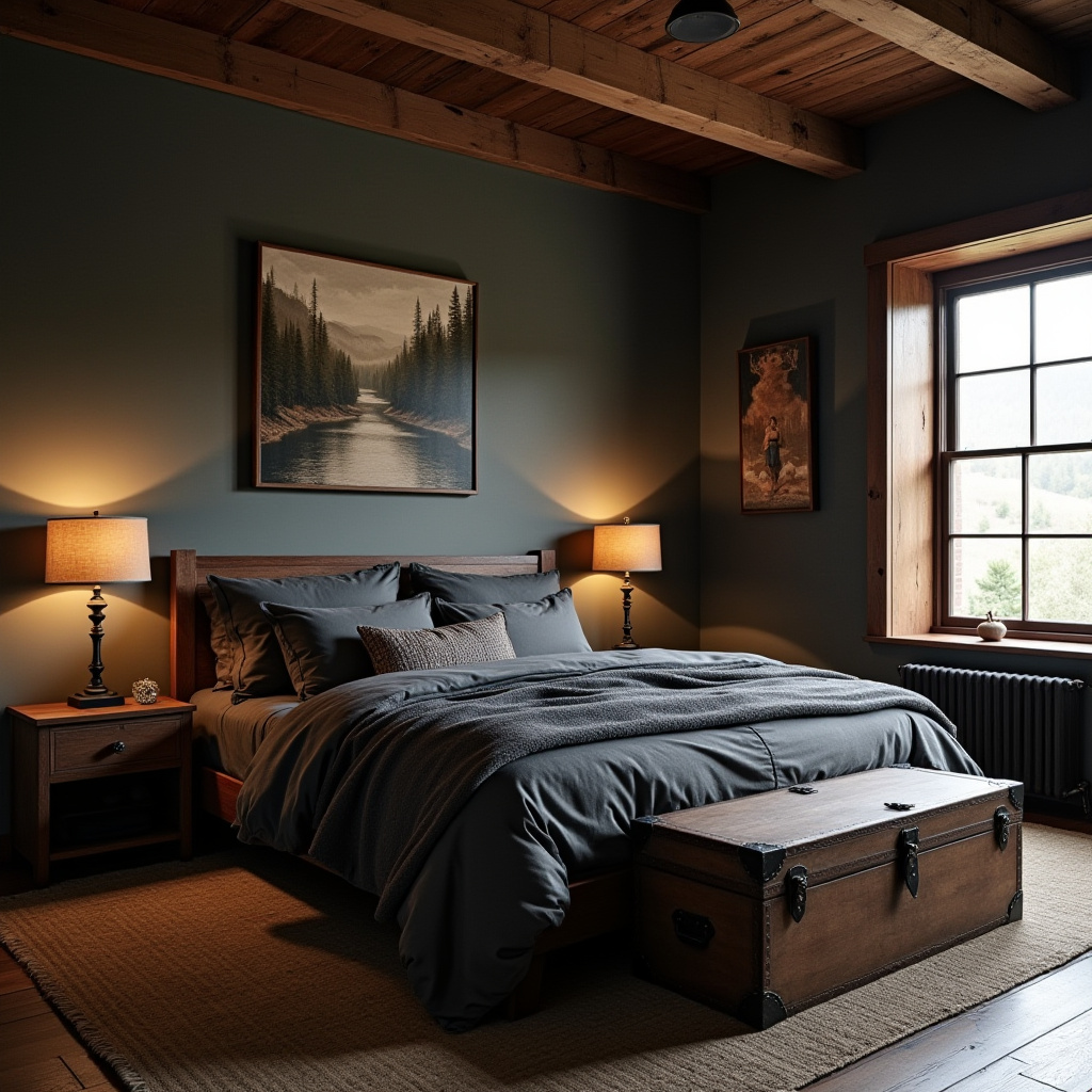 Dark Rustic Bedroom 26