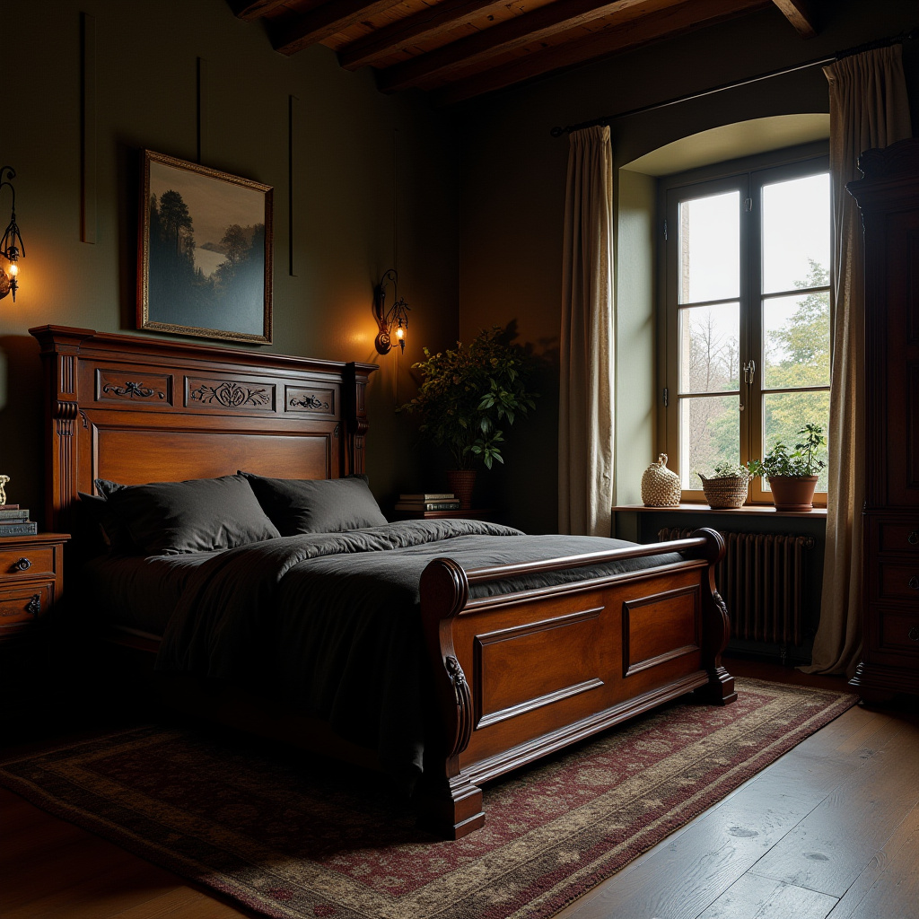 Dark Rustic Bedroom 27