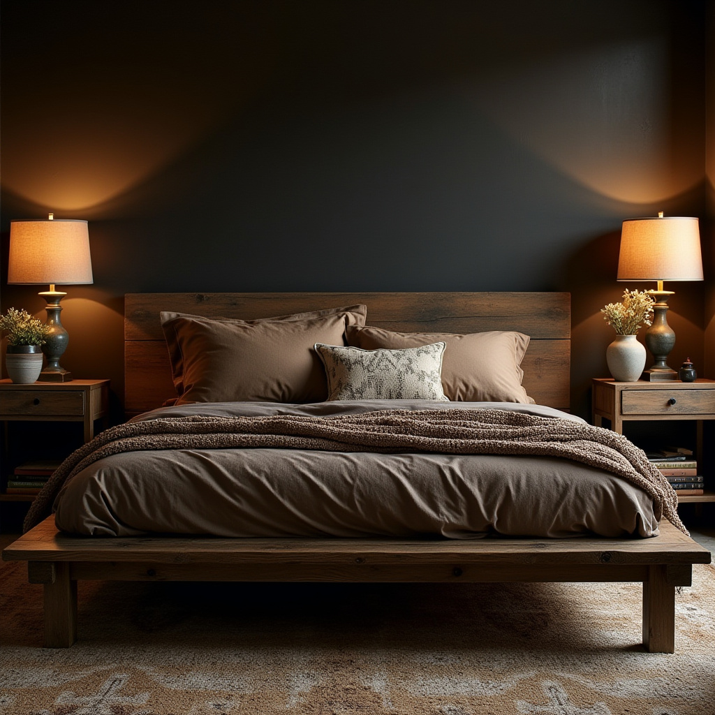 Dark Rustic Bedroom 28