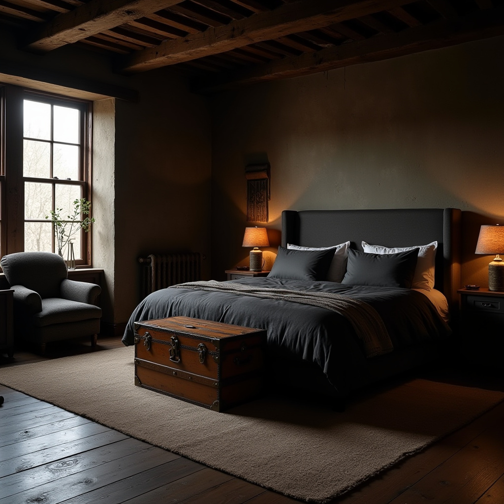 Dark Rustic Bedroom 30