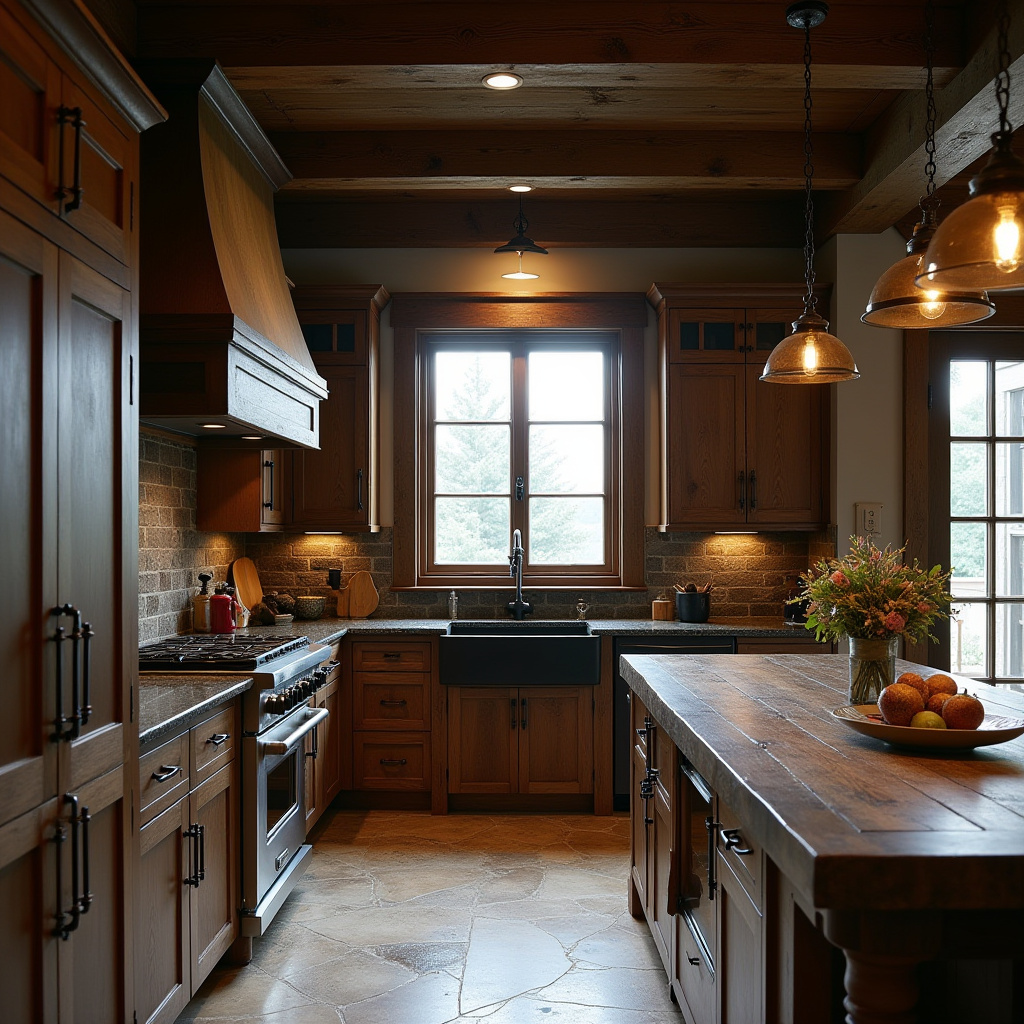 Dark Rustic Kitchen 1