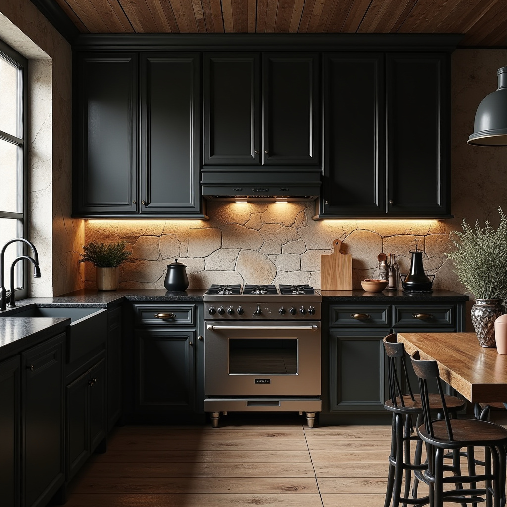 Dark Rustic Kitchen 13