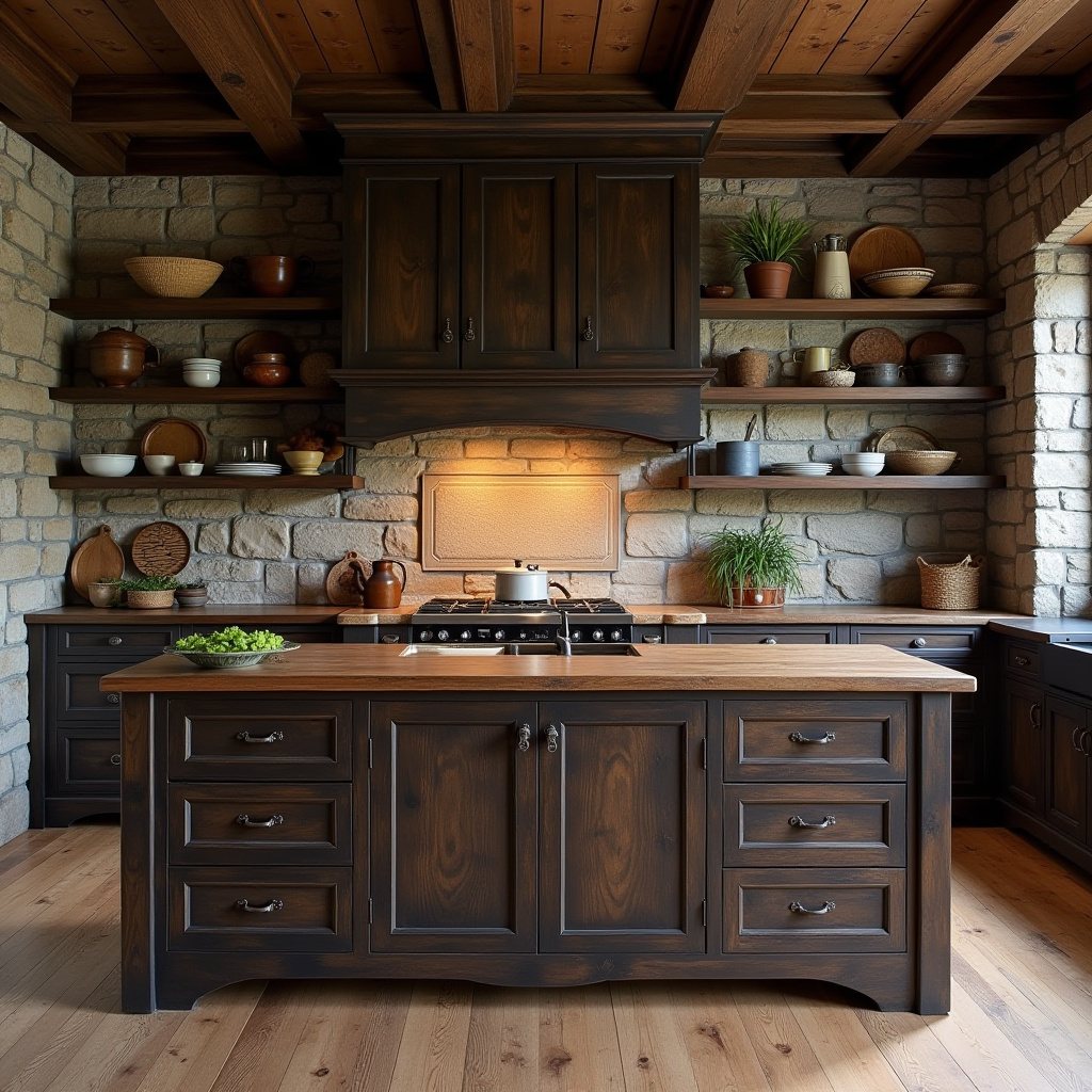 Dark Rustic Kitchen 8