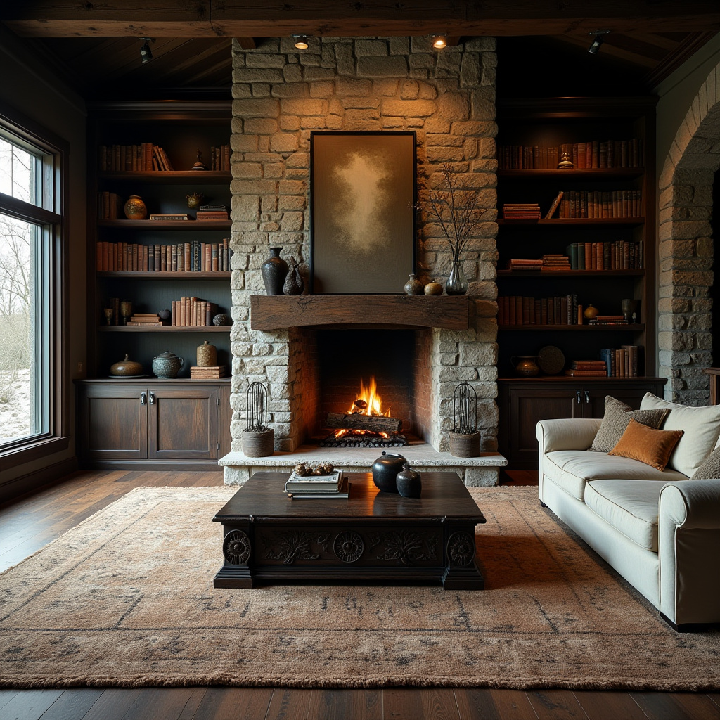 Dark Rustic Living Room 5