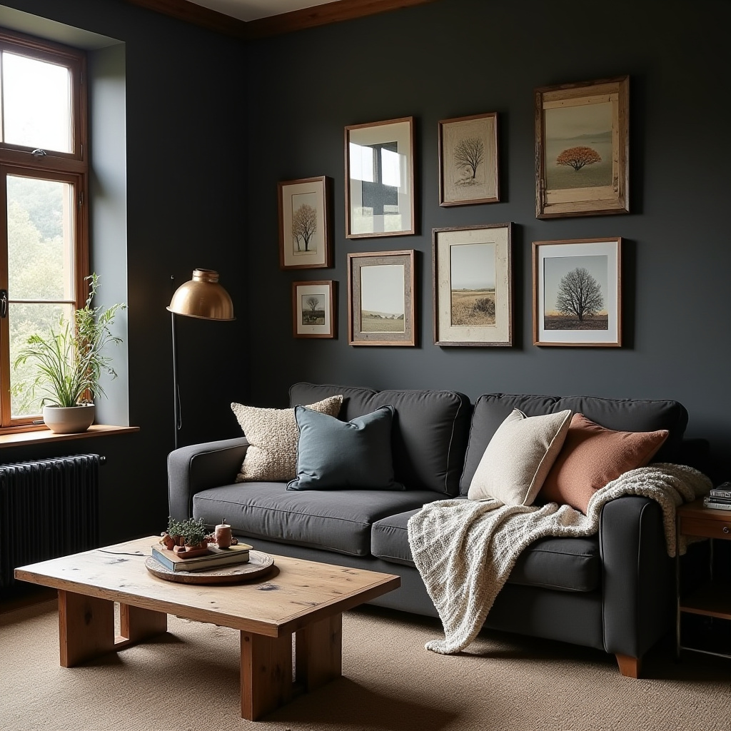 Dark Rustic Living Room 6