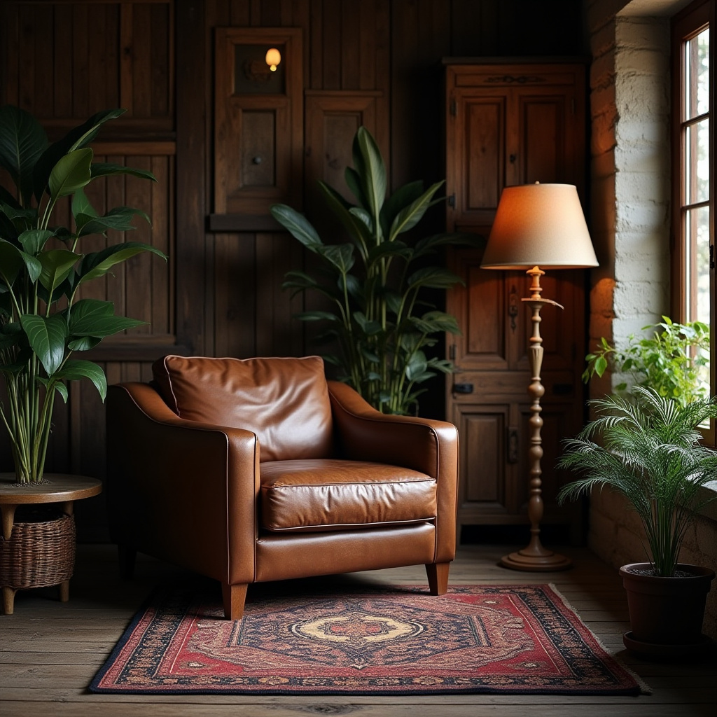 Dark Rustic Living Room 7