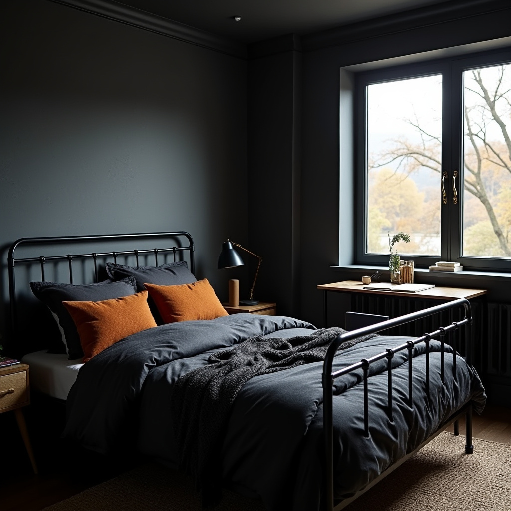 Dark Small Bedroom 30