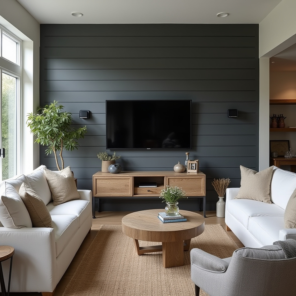 Dark Tv Wall Living Room 11