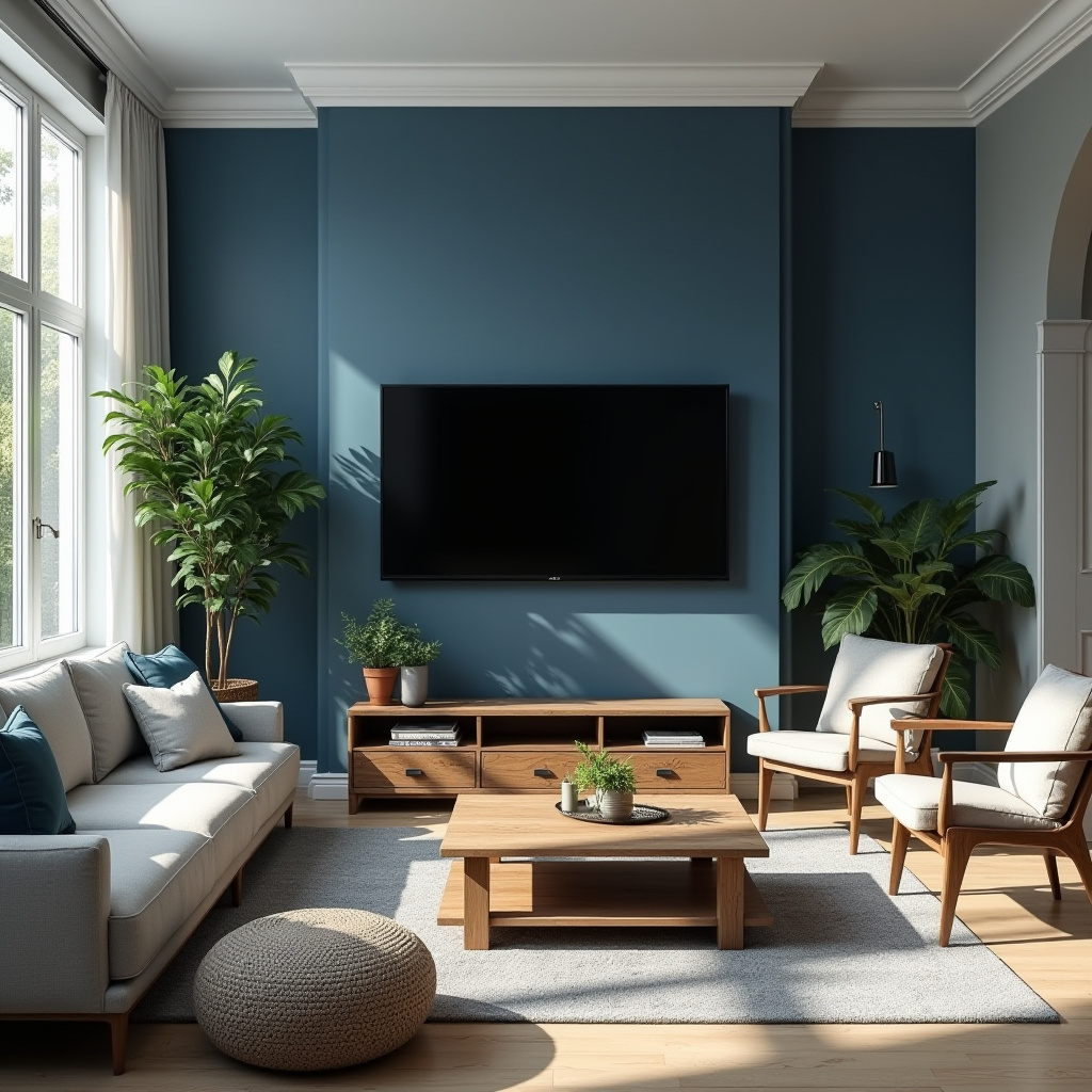 Dark Tv Wall Living Room 14