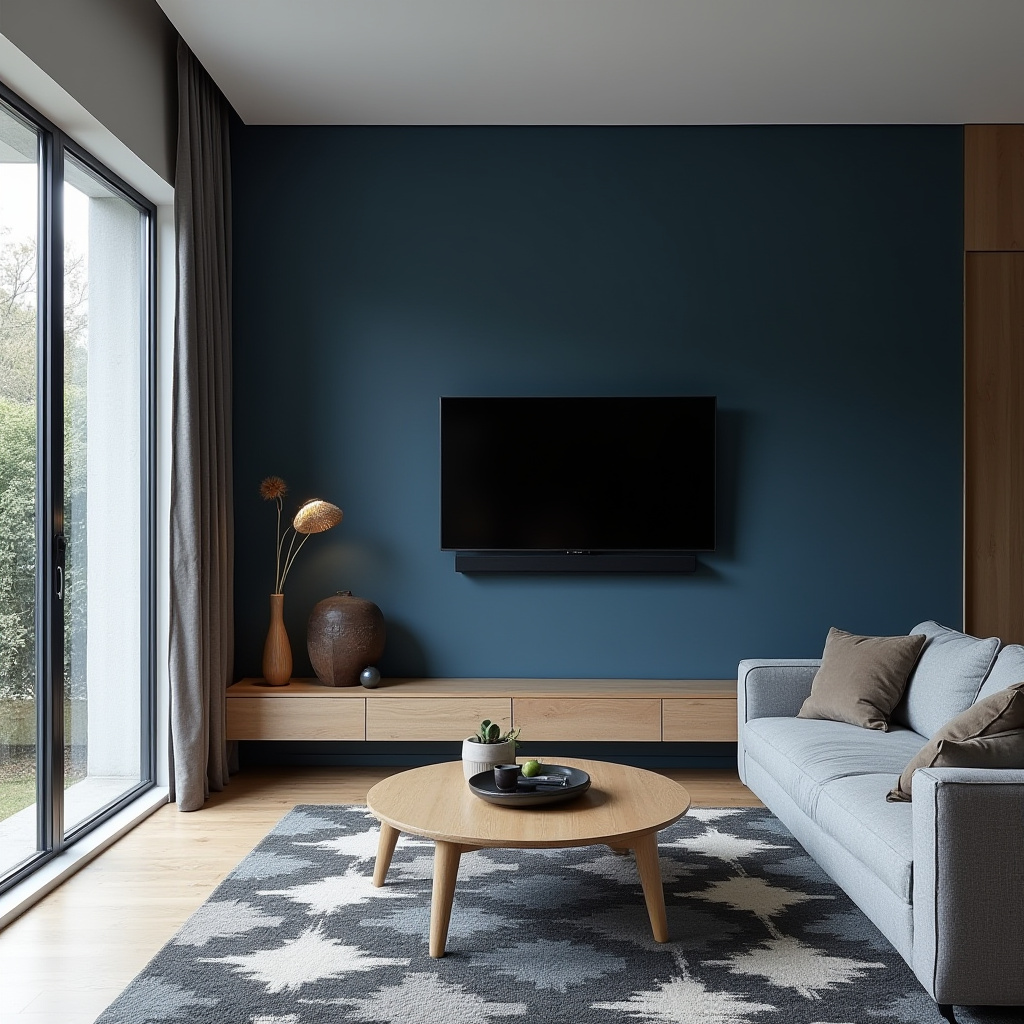 Dark Tv Wall Living Room 19