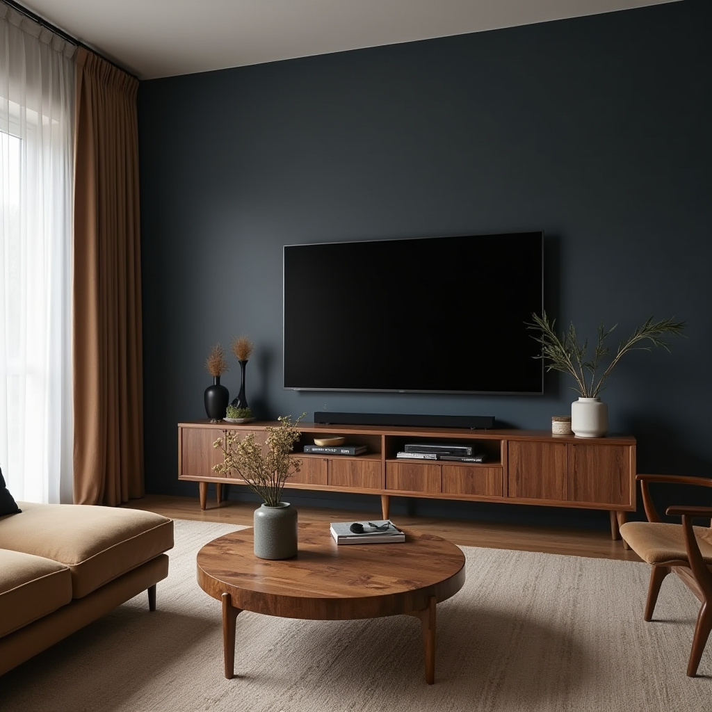 Dark Tv Wall Living Room 2