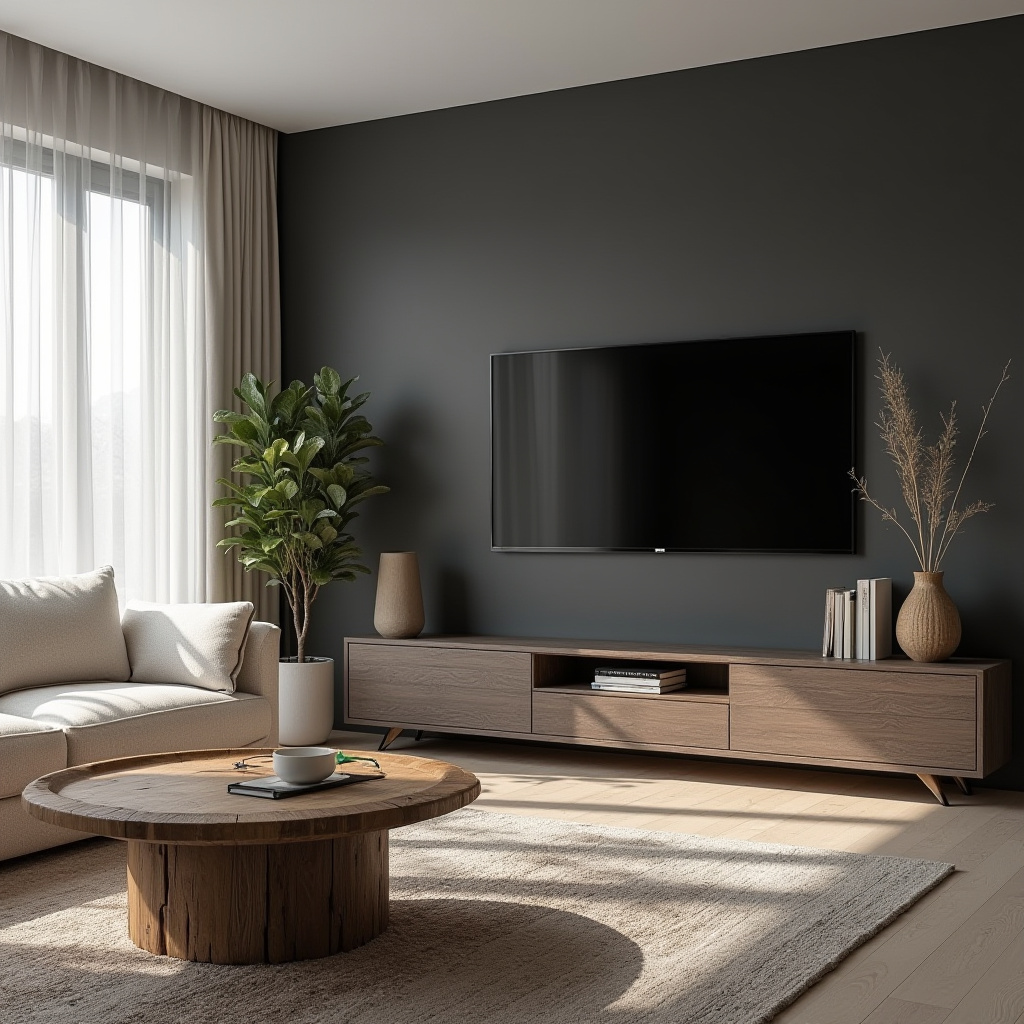 Dark Tv Wall Living Room 21