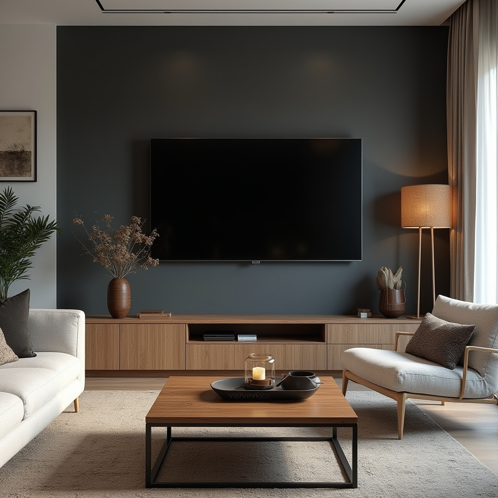Dark Tv Wall Living Room 22